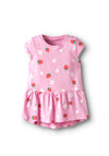 Name It Mini Girl Vigga Cap Sleeve Strawberry Dress, Pink Frosting