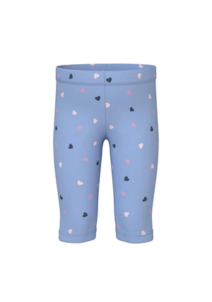 Name It Mini Girl Hearts Print Capri Legging, Blue
