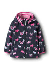 Name It Mini Girl Malta Rainbow Print Waterproof Jacket, Navy