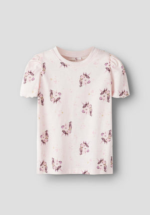 Name It Mini Girl Jane Short Sleeve Top, Ballerina