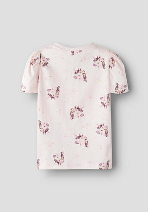 Name It Mini Girl Jane Short Sleeve Top, Ballerina