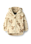 Name It Baby Boy Meeko Fleece Jacket, Beige