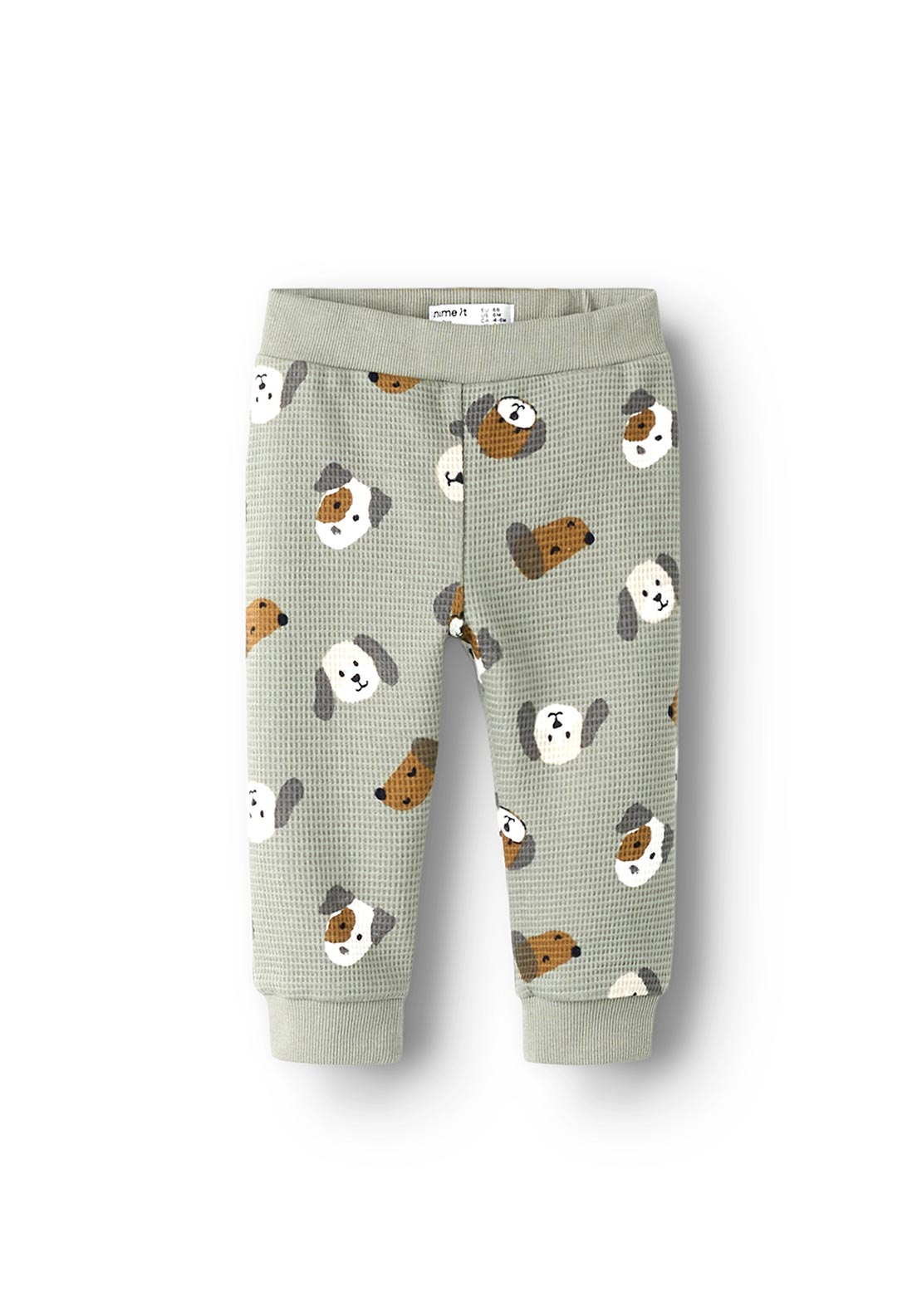 Name It Baby Boy Timm Waffle Print Jogger, Green