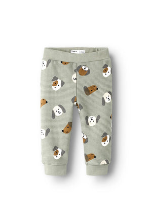Name It Baby Boy Timm Waffle Print Jogger, Green