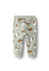 Name It Baby Boy Timm Waffle Print Jogger, Green