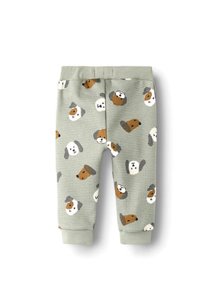 Name It Baby Boy Timm Waffle Print Jogger, Green
