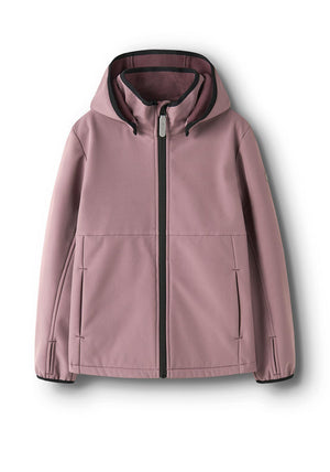 Name It Kid Girl Malta Softshell Hooded Jacket, Purple