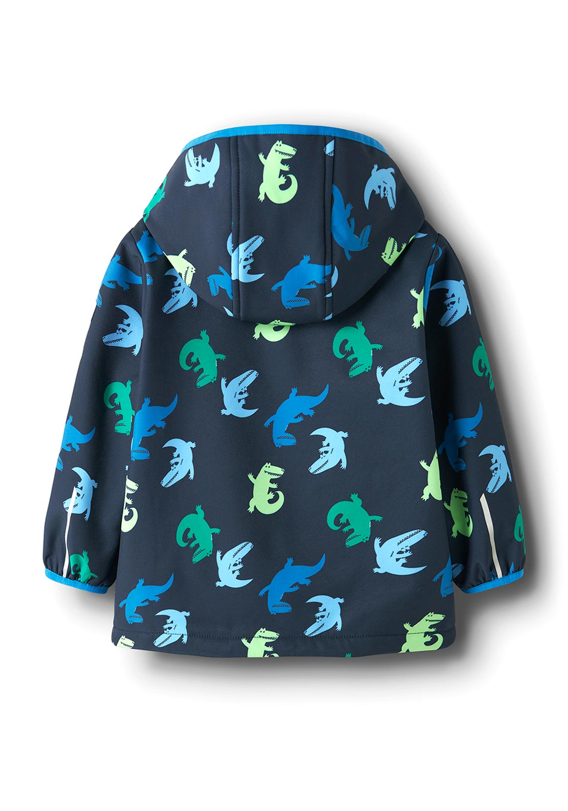 Name It Mini Boy Malta Crocodile Print Waterproof Jacket, Navy