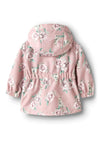 Name It Baby Girl Maxi Rabbit Print Hooded Jacket, Pink