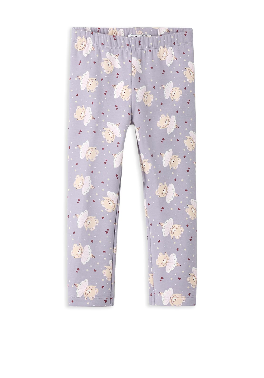 Name It Mini Girl Davina Print Legging, Purple