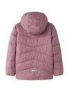 Name It Kid Girl Marble Padded Long Sleeve Coat, Pink