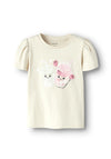 Name It Mini Girl Jelle Short Sleeve Tee, Beige