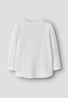 Name It Mini Girl Vix Cat Long Sleeve Top, White