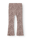 Name It Mini Girl Leoana Print Flared Legging, Pink