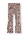 Name It Mini Girl Leoana Print Flared Legging, Pink