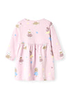Name It Baby Girl Vandora Long Sleeve Dress, Winsome Orchid
