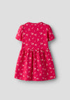 Name It Mini Girl Filla Short Sleeve Butterfly Dress, Red