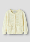 Name It Mini Girl Fiaja Long Sleeve Knit Cardigan, Yellow