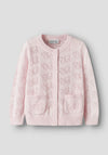 Name It Mini Girl Fiaja Long Sleeve Knit Cardigan, Pink