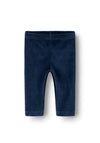 Name It Baby Girl Roxy Velour Bow Legging, Navy