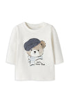 Name It Baby Boy Ronnow Long Sleeve Top, White