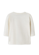 Name It Baby Girl Ratine Gift Long Sleeve Top, Off White