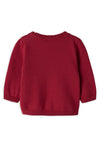 Name It Baby Girl Risse Present Knit Jumper, Red