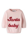Name It Baby Girl Risse ‘Santa Baby’ Knit Jumper, Pink