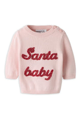 Name It Baby Girl Risse ‘Santa Baby’ Knit Jumper, Pink
