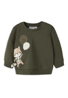 Name It Baby Boy Neil Long Sleeve Sweater, Green