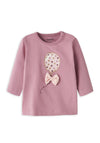 Name It Baby Girl Nivas Balloon Long Sleeve Top, Pink