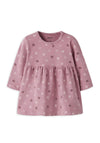 Name It Baby Girl Heart Long Sleeve Dress, Pink
