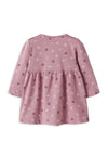Name It Baby Girl Heart Long Sleeve Dress, Pink