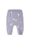 Name It Baby Girl Vandora Bird Print Pant, Purple