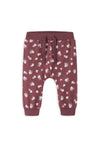 Name It Baby Girl Vandora Floral Pant, Wine