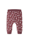 Name It Baby Girl Vandora Floral Pant, Wine