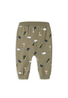 Name It Baby Boy Vroels Dino Print Pant, Green
