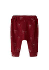 Name It Baby Girl Ratia Glitter Bow Sweat Pant, Red