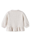 Name It Baby Girl Naena Long Sleeve Peplum Cardigan, Cream