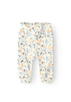 Name It Baby Girl Kejsa Floral Pant, Jet Stream