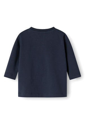 Name It Baby Boy Long Sleeve Reindeer Top, Navy