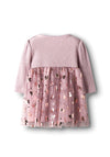 Name It Baby Girl Sally Long Sleeve Dress, Pink