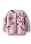 Name It Baby Girl Bowie Long Sleeve Cardigan, Pink