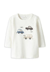 Name It Baby Boy Remus Long Sleeve Top, White