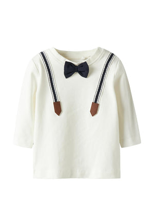 Name It Baby Boy Rufus Long Sleeve Top, Off White