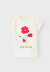 Name It Baby Girl Fossa Short Sleeve Tee, Jet Stream