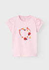 Name It Baby Girl Fossa Short Sleeve Tee, Parfait Pink