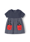 Name It Baby Girl Feliva Short Sleeve Dress, Dark Sapphire