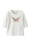 Name It Baby Girl Bussa Long Sleeve Top, Off White