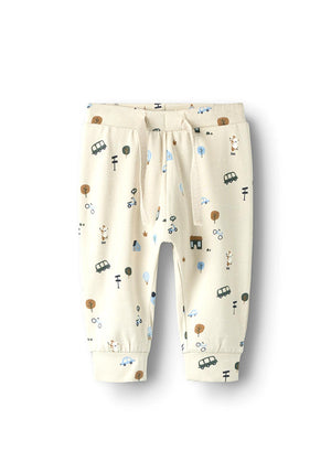 Name It Baby Boy Bocar Print Pant, Beige